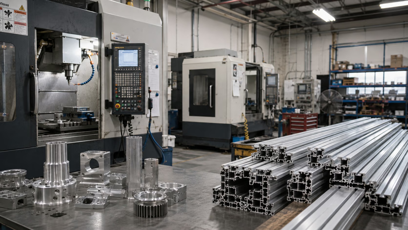 Aluminum profiles and machined parts